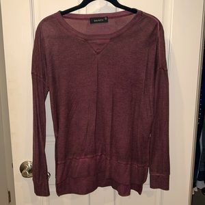 Maroon long sleeve thermal/waffle shirt. NEVER WORN!